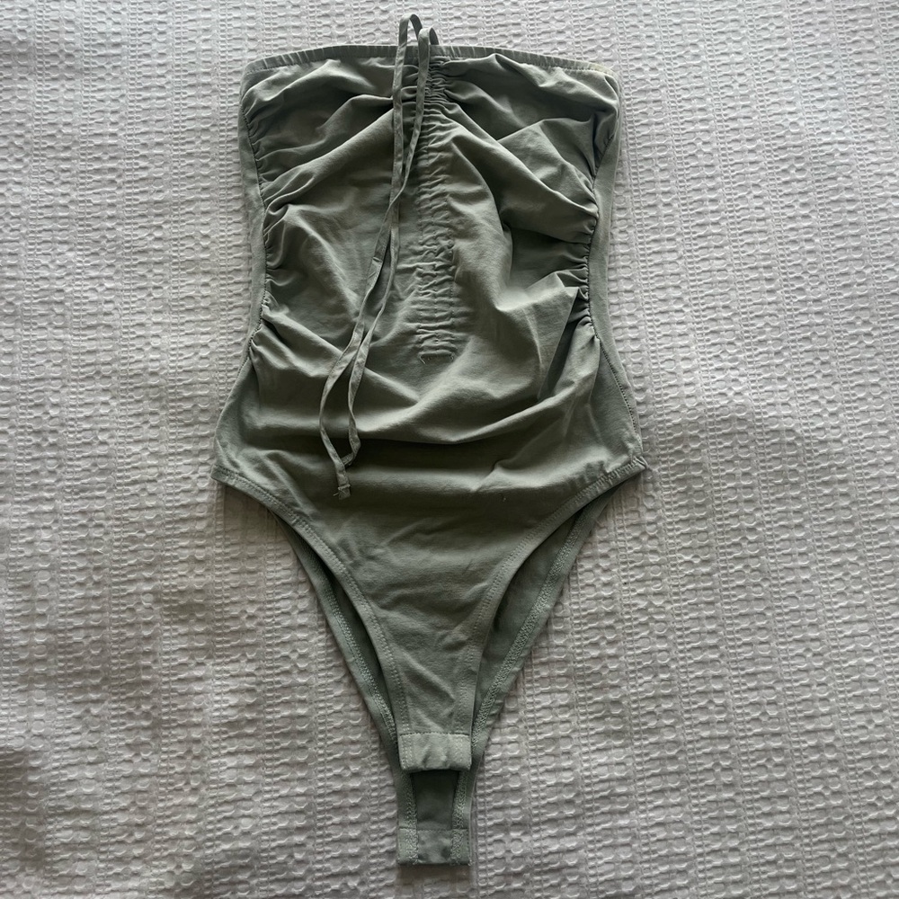 Zara sage green bodysuit in a size US S